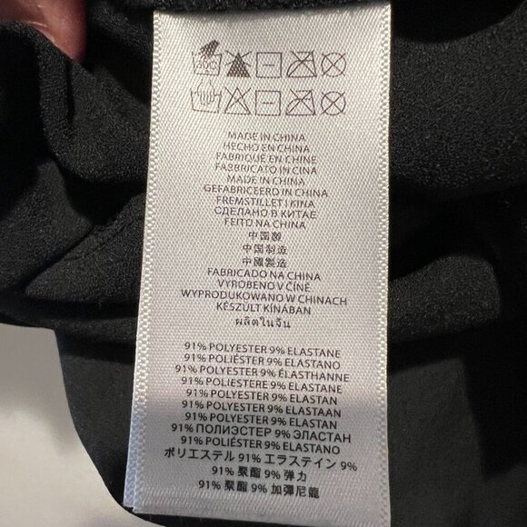 Michael Kors Black Embellished Sleeve Peplum Back Top, Size XS - Picture 15 of 15